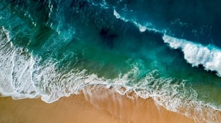 ocean waves flowing onshore 