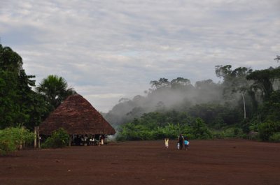 dirt clearing in Indigenous village 