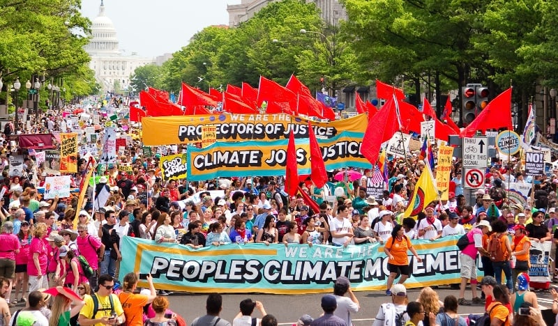 people's climate movement march at washington dc